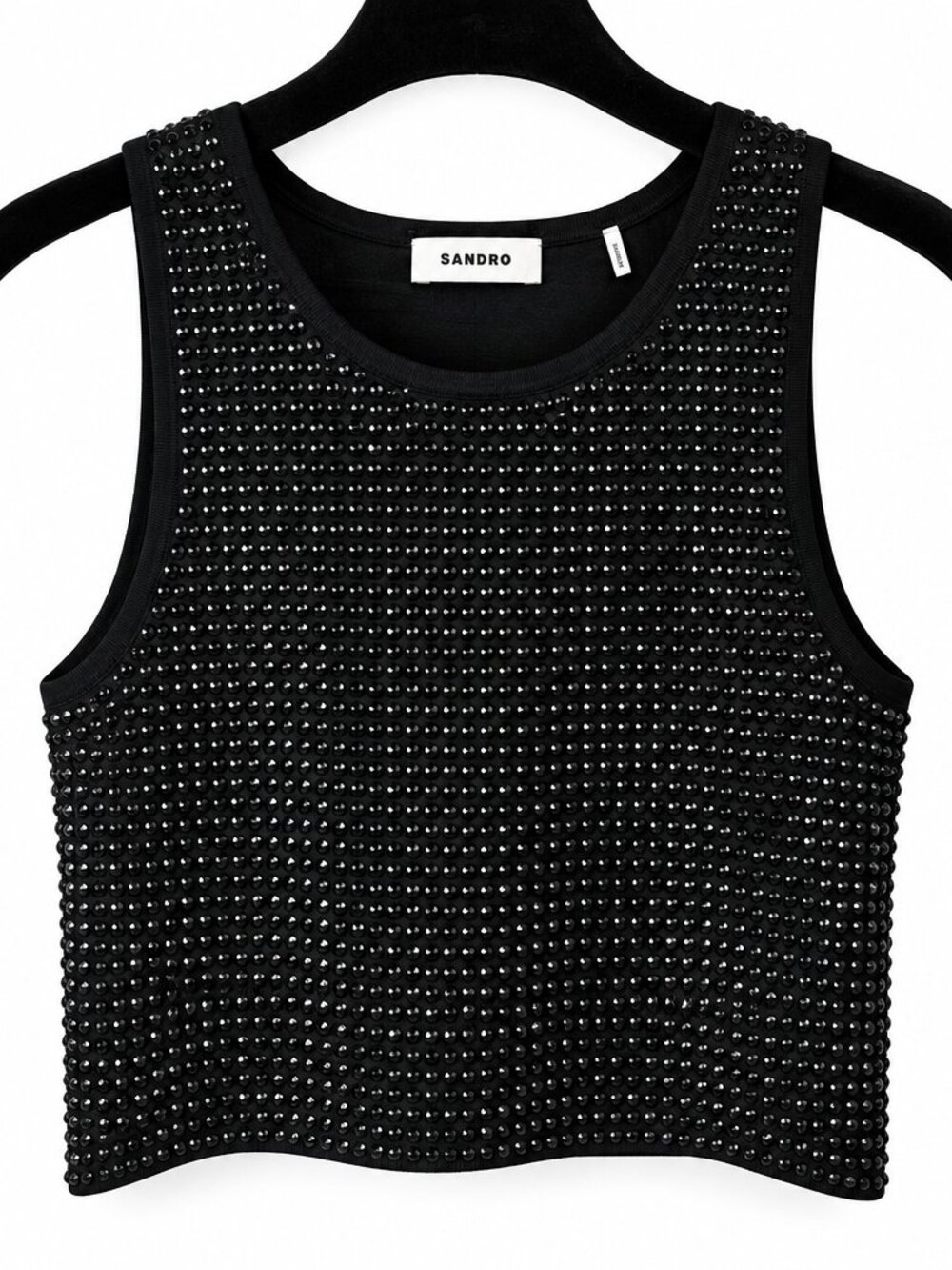 Sandro Paris Studded Black Tank Size Small